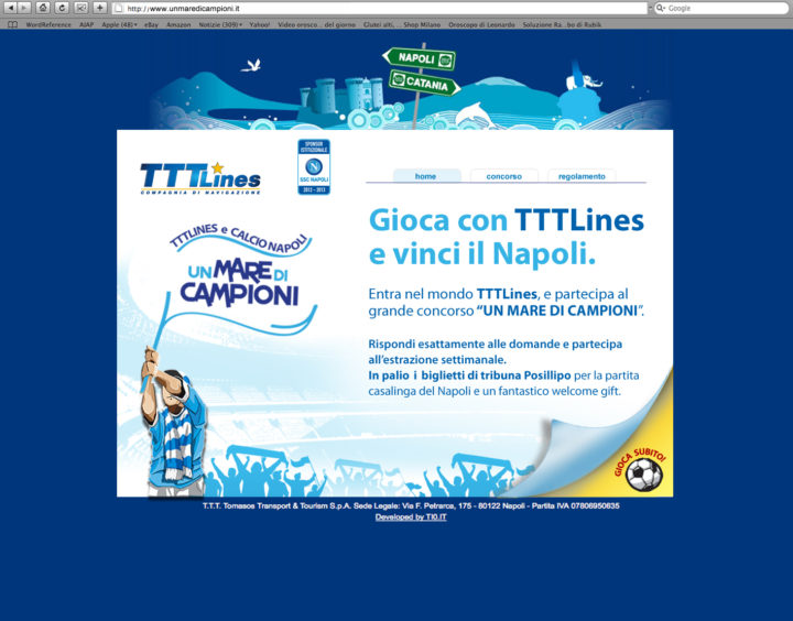 TTTLine – sito internet dedicato al concorso a premi
